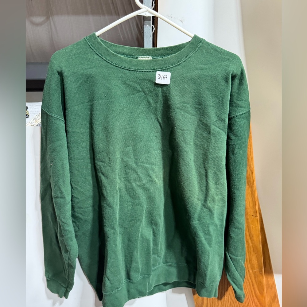 #3467-Cheetah Brand Green Crewneck Sweatshirt